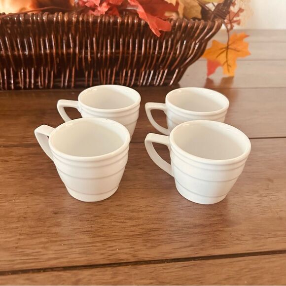 set of 4 Berghoff Vitreous  Porcelain Coffee Cup espresso - Picture 1 of 5